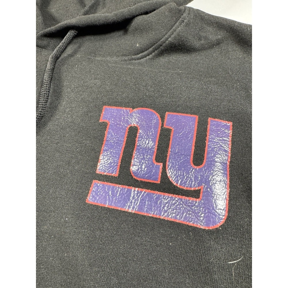 New York Giants Pullover Hoodie Black Mens XL NY‎ Logo NFL Football Sweatshirt - Picture 2 of 5